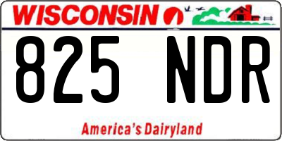 WI license plate 825NDR