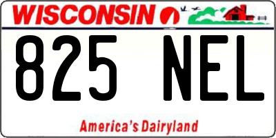 WI license plate 825NEL