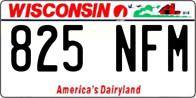 WI license plate 825NFM