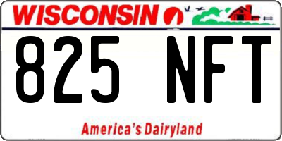 WI license plate 825NFT