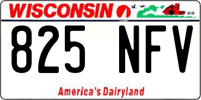 WI license plate 825NFV