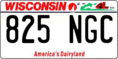 WI license plate 825NGC