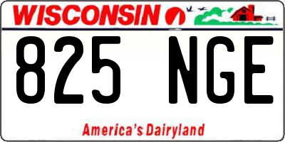WI license plate 825NGE