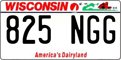 WI license plate 825NGG