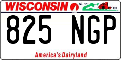 WI license plate 825NGP