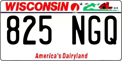 WI license plate 825NGQ