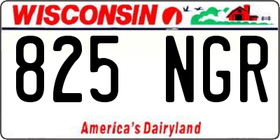 WI license plate 825NGR