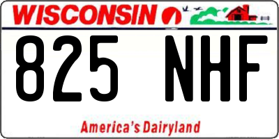 WI license plate 825NHF