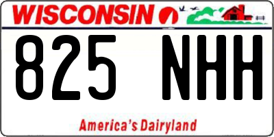 WI license plate 825NHH
