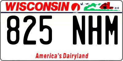 WI license plate 825NHM