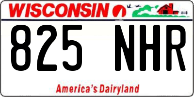 WI license plate 825NHR