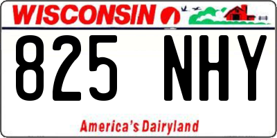 WI license plate 825NHY