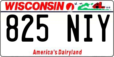 WI license plate 825NIY