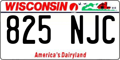 WI license plate 825NJC