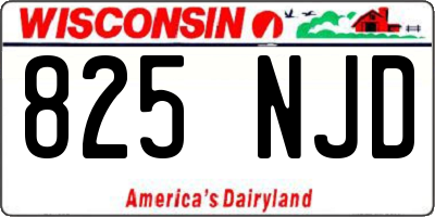WI license plate 825NJD
