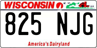 WI license plate 825NJG