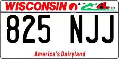 WI license plate 825NJJ