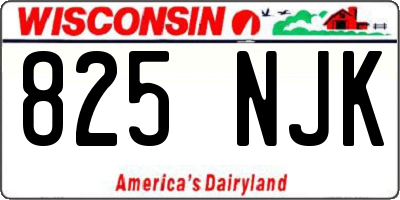 WI license plate 825NJK