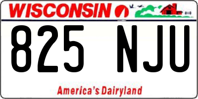 WI license plate 825NJU