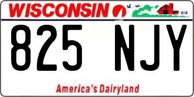 WI license plate 825NJY
