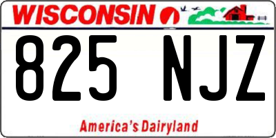 WI license plate 825NJZ
