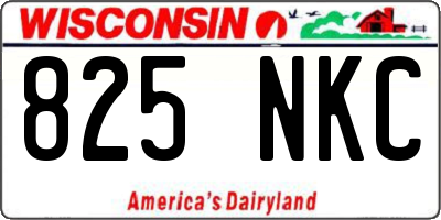 WI license plate 825NKC