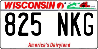 WI license plate 825NKG