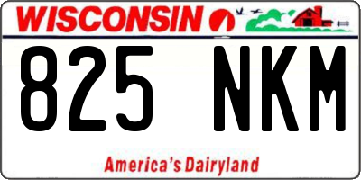 WI license plate 825NKM