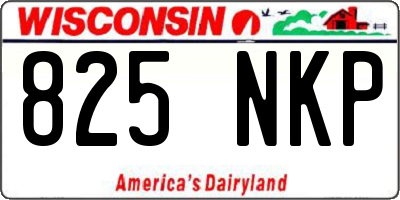 WI license plate 825NKP