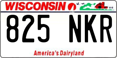 WI license plate 825NKR