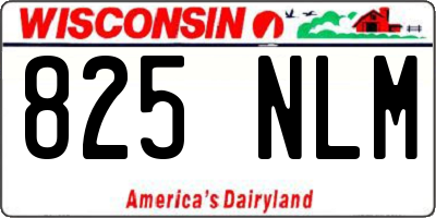 WI license plate 825NLM