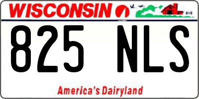 WI license plate 825NLS