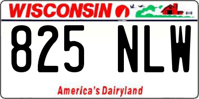 WI license plate 825NLW