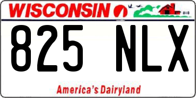WI license plate 825NLX