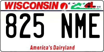 WI license plate 825NME