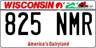 WI license plate 825NMR