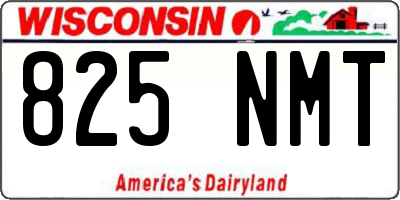 WI license plate 825NMT