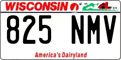 WI license plate 825NMV