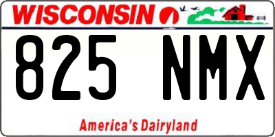 WI license plate 825NMX