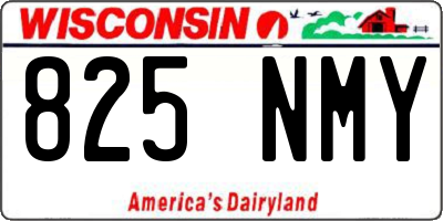 WI license plate 825NMY