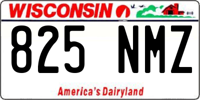 WI license plate 825NMZ