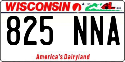 WI license plate 825NNA