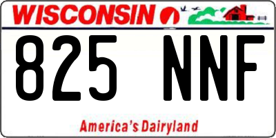 WI license plate 825NNF