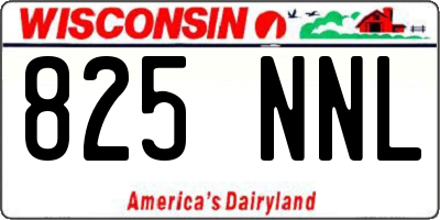 WI license plate 825NNL