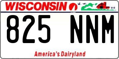 WI license plate 825NNM