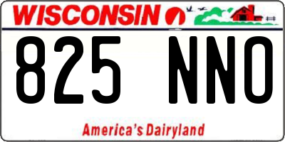 WI license plate 825NNO