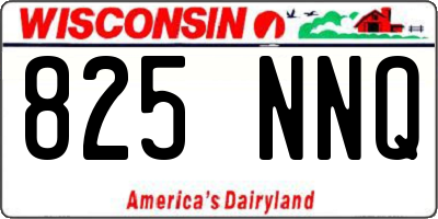 WI license plate 825NNQ