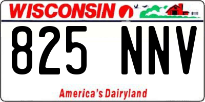 WI license plate 825NNV