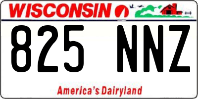 WI license plate 825NNZ