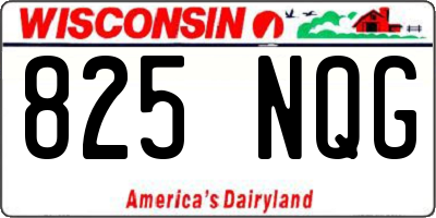 WI license plate 825NQG